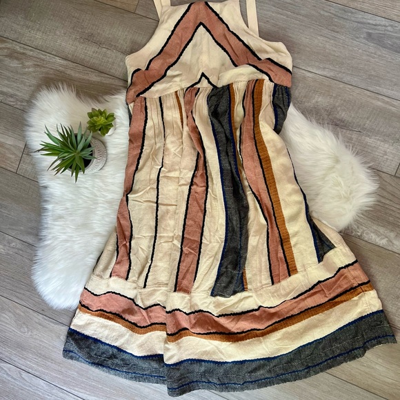 FREE PEOPLE | Striped Bloom Summer Strap Midi Sundress (L) - Picture 2 of 11